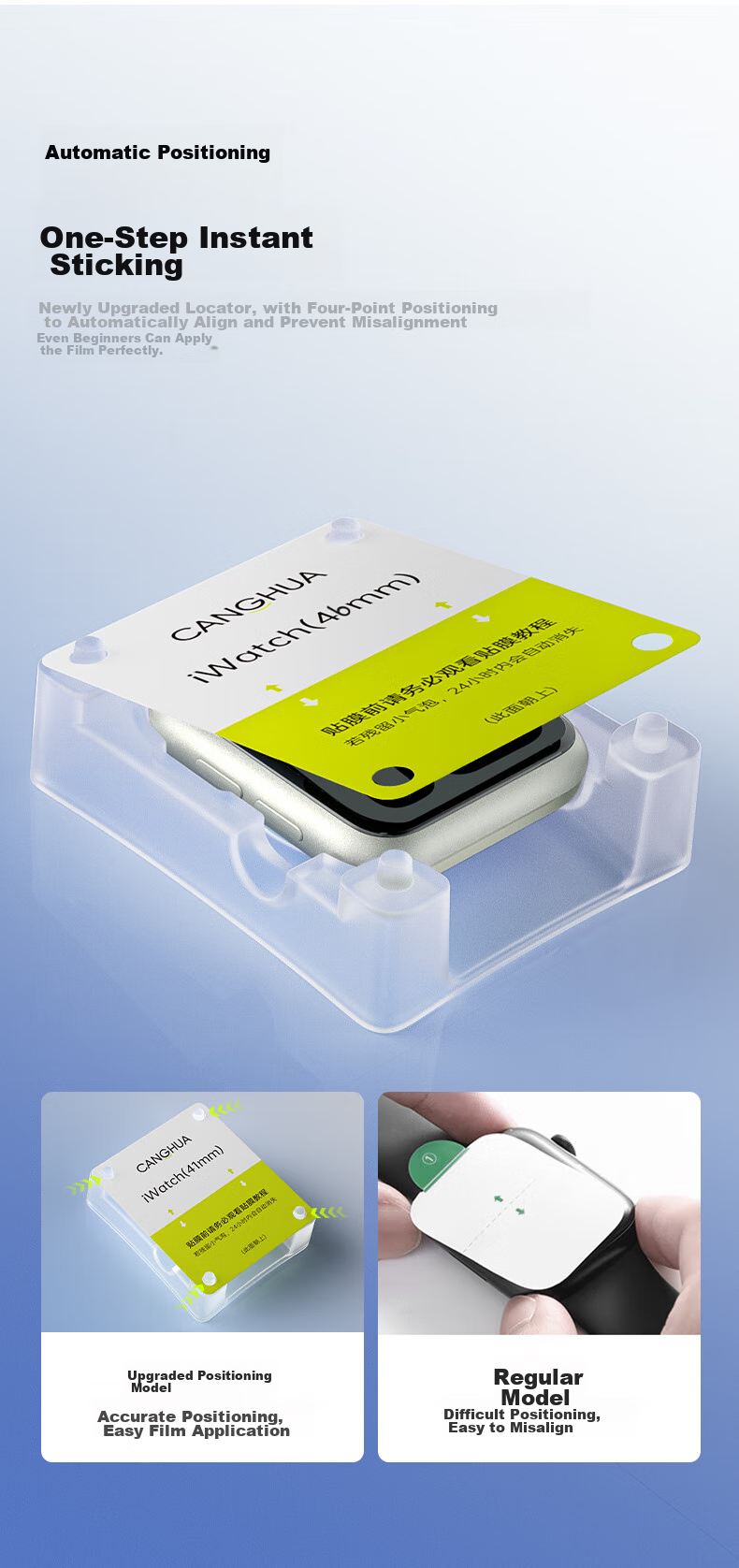 CangHua Compatible with Apple Watch S11 Protective Film, Apple IWatch S11/S10 Watch Screen Protector, Self-Positioning Full Coverage Hydrogel Film for Apple Watch, 42mm 5