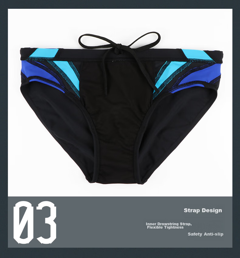YINGFA Triangular Swim Trunks for Men, Adults And Children, Competition Swimming Shorts, Spliced Quick-Dry with Drainage Line Swimming Gear 12