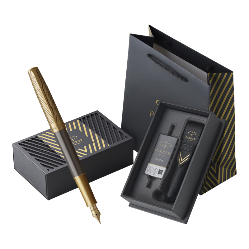 PARKER High-End Fountain Pen, Luxury Business Gift, Light Luxury Present, 18k Gold Nib, Zhuoer Xianfeng Series Ink Pen + Premium Gift Box, Mid-Autumn Festival Gift for Friends, Baitiao Discount