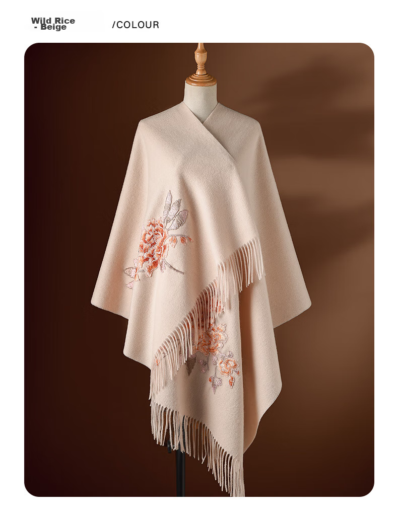 Hangsifu Pure Wool Scarf, Large Size Wrap Shawl, Practical Birthday Gift for Elders And Mothers, Mid-Autumn Festival Gift Box Set 51