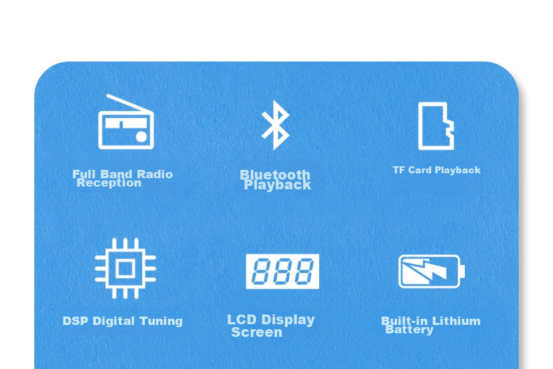 PHILIPS TAR3878 All-Band Radio Shortwave Radio Bluetooth Radio Portable Digital Card-Slot Radio for Elderly Home Outdoor Use with Rechargeable Semiconductor Speaker 3