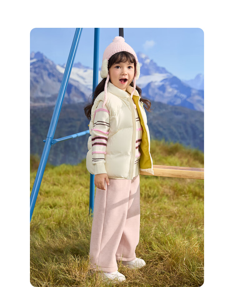 BALABALA Children's down Vest Winter Clothing, Boys And Girls Stand-Collar Jacket, Warm And Cute 18