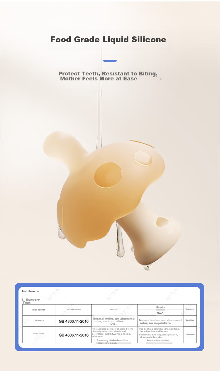 DOCTOR MA Baby Teether Mushroom Pacifier Anti-Thumb Sucking Teething Toy for Young Infants 5