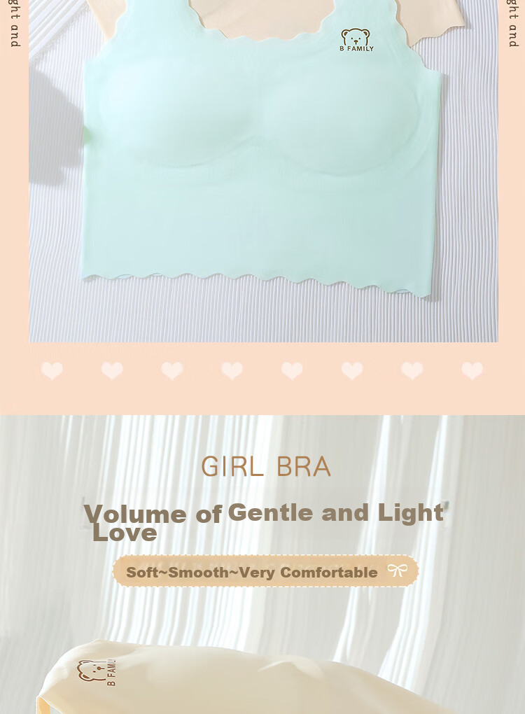 Ailier&ouluola Girls' Training Bra for Puberty, 14-Year Middle School Student Camisole, Elementary School Girl Extended Children's White Bra 80A 14