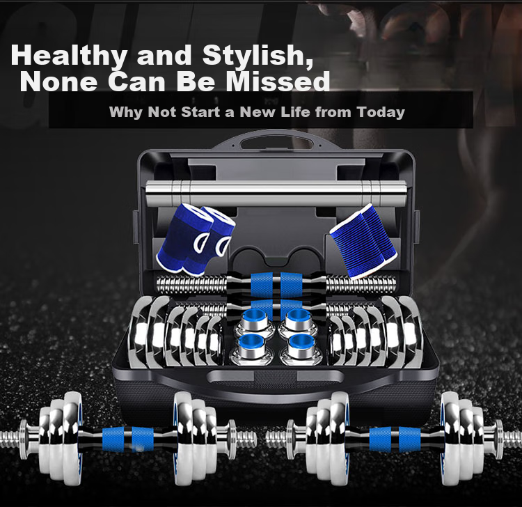 Chengyue Dumbbell And Barbell Set, 15kg Electroplated, Adjustable And Detachable Fitness Equipment for Men And Women, CY-166 Model 18
