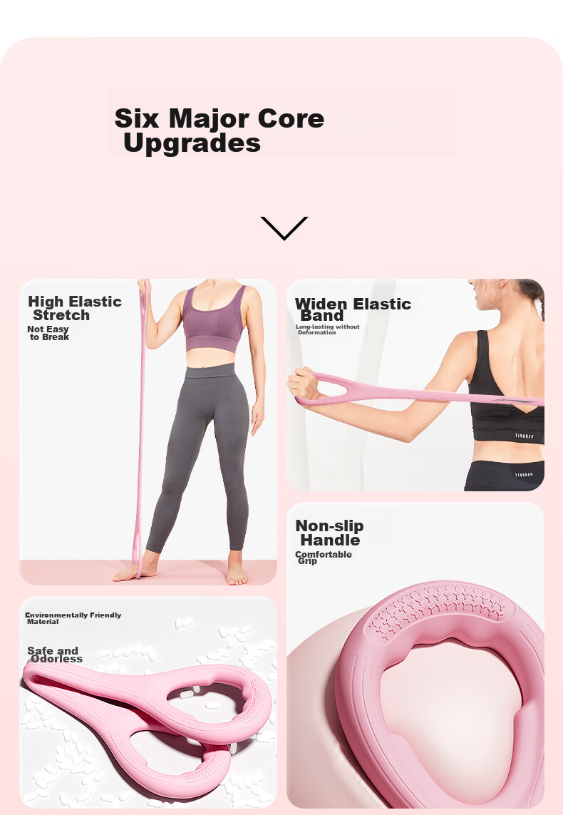 Li-Ning Eight-Shaped Resistance Band for Women's Shoulder Opening And Back Stretching, Elastic Band for Home Fitness Equipment, Full Body Workout And Yoga 4