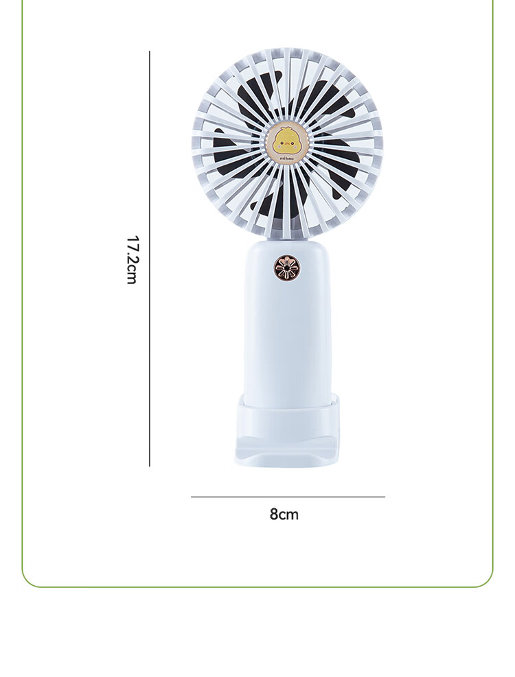 Kingdee Handheld Mini Fan, Small Desktop Electric Fan, Dorm Fan, Mini Outdoor Desk Office Student Powerful Rechargeable High-Power Small Fan, Blue F1008 13