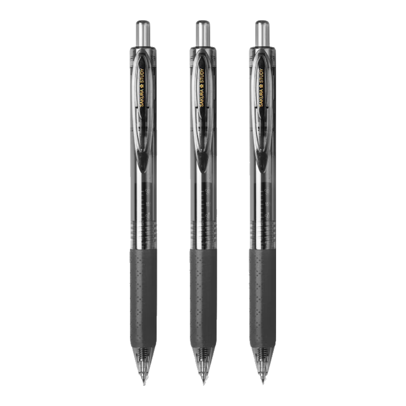 Dongmi [Lowest Price Online] Retractable Gel Pen 0.5mm Large Capacity Super Writing Pen for Exam Practice, Essential for Primary, Middle And High School Students, Black Ink Pen Dongmi Black Knight 3-Pack 993