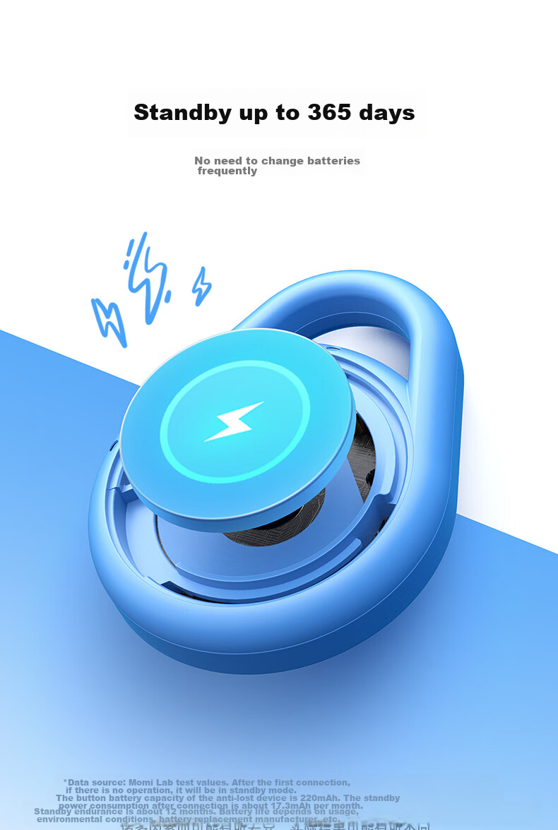 MOMAX AirTag, Officially Certified by Apple, GPS Tracker, Anti-Loss Device, Global Precise Locator for Apple Phones, Children, Elderly, Pets, Luggage, Car Keys, Anti-Loss Positioning 10