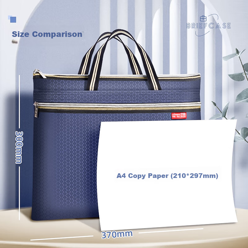 Jinzhi 5 Pieces/wide Office Handbag Canvas Document Bag Zipper File Bag Canvas Tote Business Organizer Bag Large Capacity Document Storage Bag 9