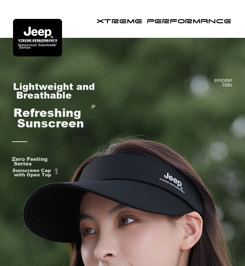 Jeep Sun Protection Hat for Men And Women, Outdoor Sun Visor Cap, Wide Brim Breathable Fishing Hat, Quick-Drying Visor Cap 1