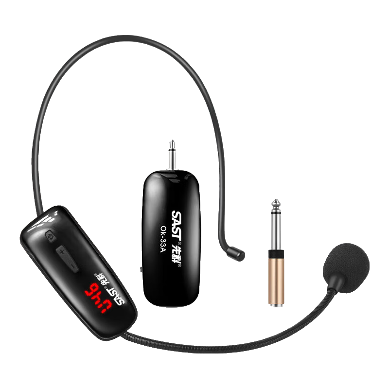 SAST OK-33A Headset Wireless Microphone, Online Course U-Band Adjustable Frequency Microphone, Teaching Guide Wireless Earpiece, Small Bee Amplifier, Trolley Speaker Upgraded Versio