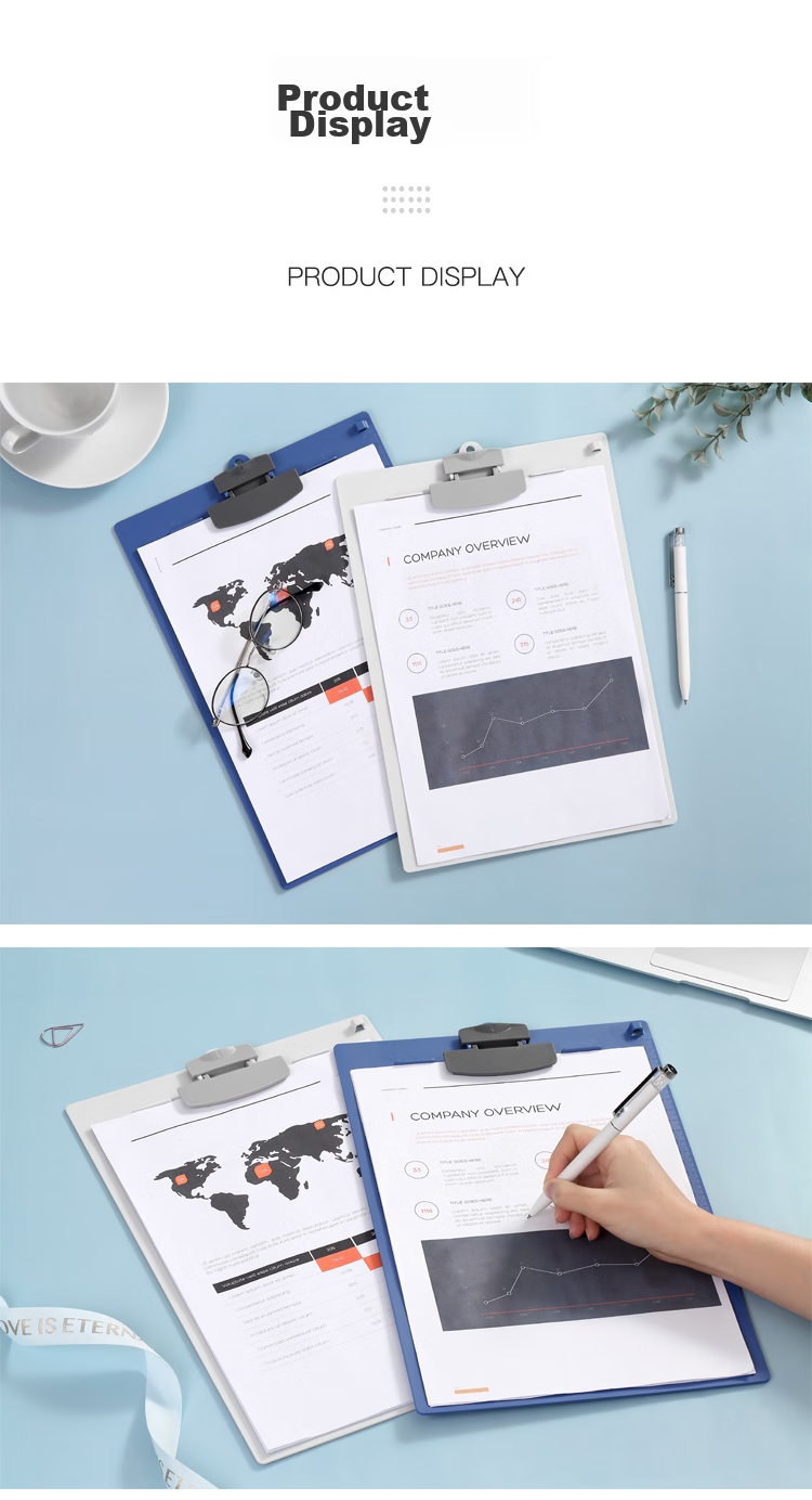 COMIX A4 Clipboard, All-Plastic Strong Clip, A4 Large Capacity, Plastic Anti-Pinch Handle, Can Hold 50 Sheets, Suitable for Workshops And Schools 8