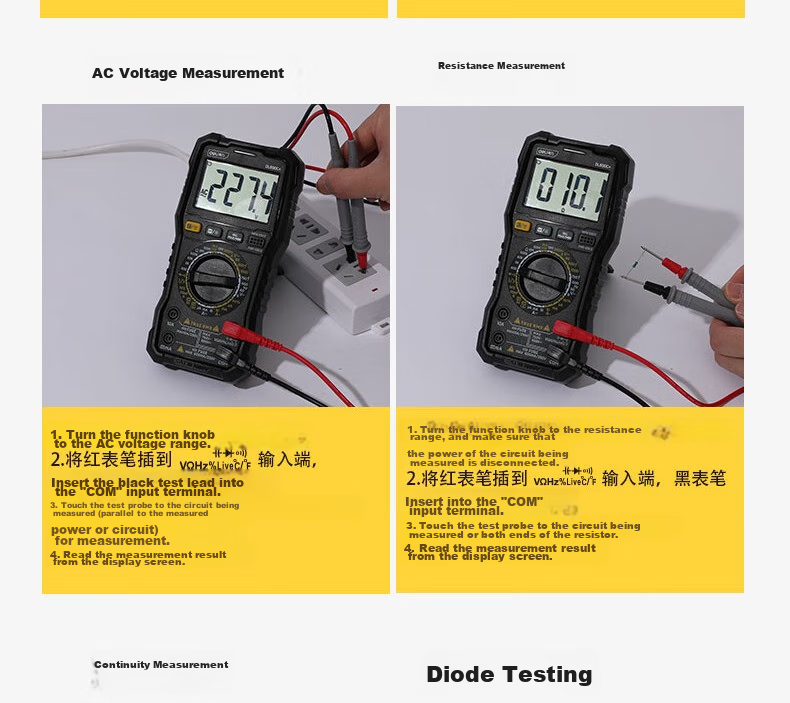 Deli Intelligent Anti-Burn Multimeter, Electrician-Specific Digital Multimeter, Home Large Screen Digital Display, 5999 Digits DL890C+ 29