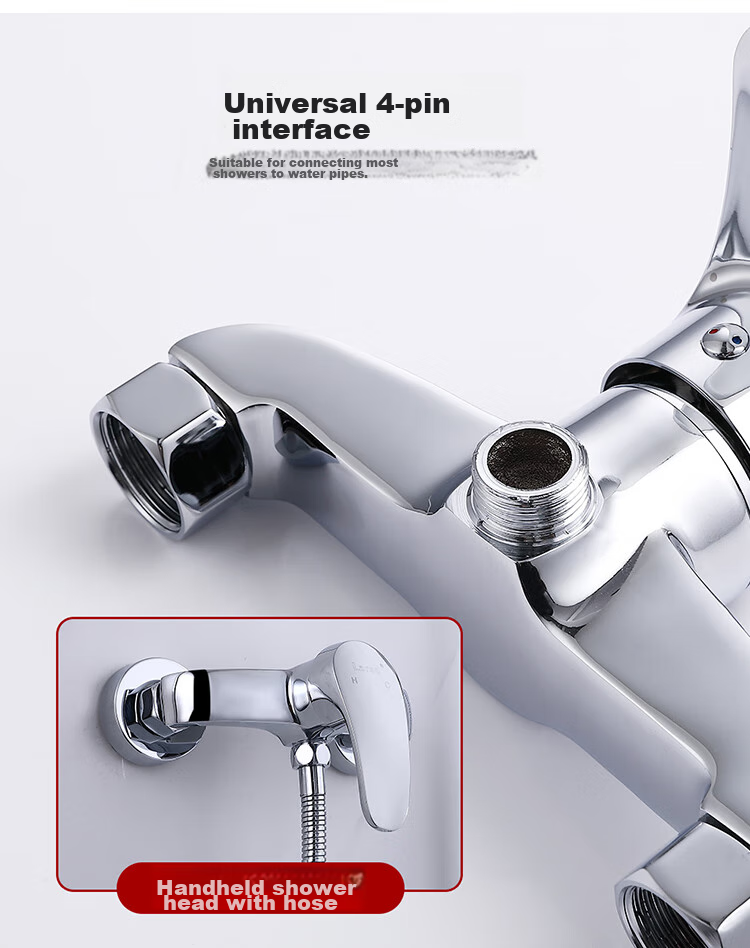Larsd Shower Mixing Valve Set, Shower Faucet And Showerhead Set, Copper Body Bathroom Cold And Hot Mixing Valve LD72031 8