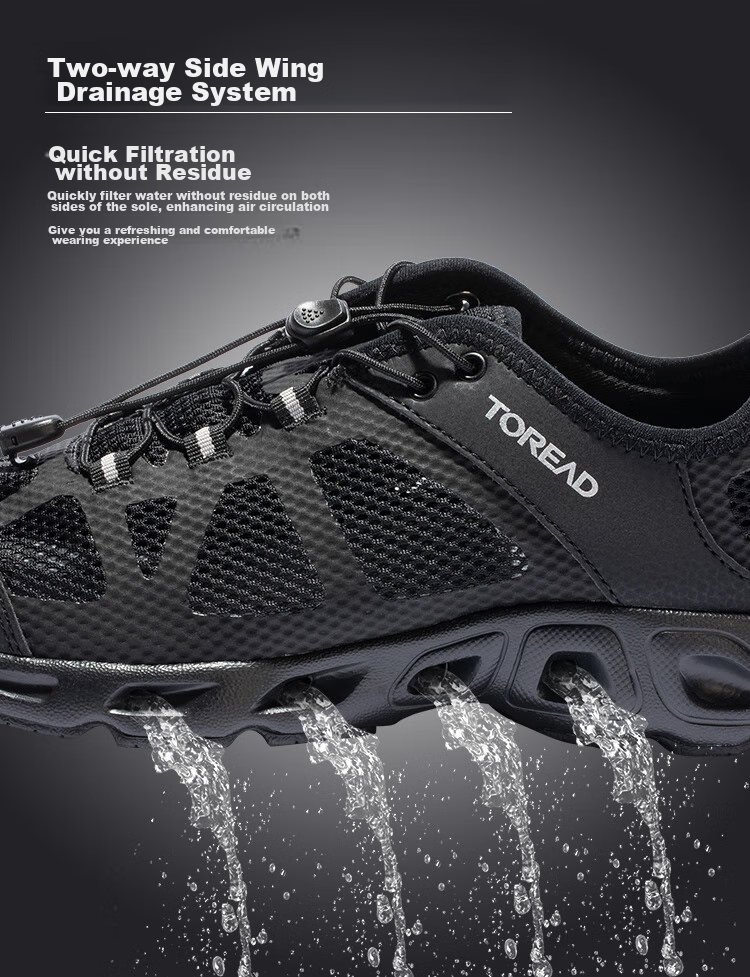 TOREAD Stream Trekking Shoes, Spring And Summer Men's Outdoor Non-Slip Wear-Resistant Breathable Water-Permeable Quick-Drying Beach Sandals, TFEECM81932 5