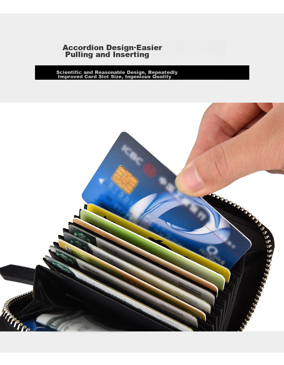 Hush Puppies Card Holder for Men, Large Capacity Leather Case with Multiple Card Slots, ID Holder, Birthday Gift 4