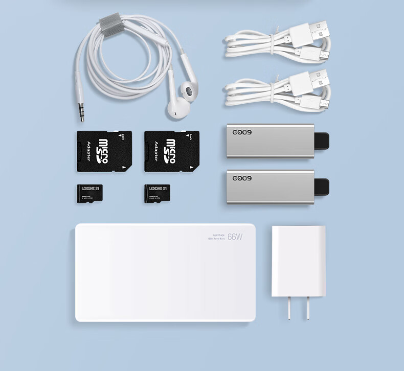 DiyiGongfang Large Capacity Laptop Power Cord Storage Pouch, Data Cable USB Drive Charger Mouse Earphone Multi-Functional Organizer Pouch Universal Apple Huawei Computer Accessory Storage Bag 5