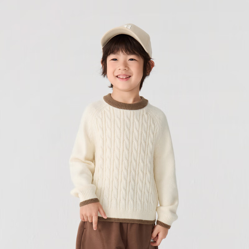 BALABALA Children's Clothing, Toddler And Big Kids Sweater Set, Autumn And Winter Base Layer, Boys And Girls Contrasting Color Academic Style Trendy