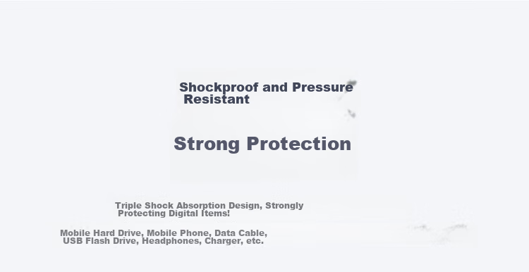 Xiaopan XDISK 2.5-Inch Portable Hard Drive Case V6, Multifunctional Digital Storage Bag, Shockproof And Pressure-Resistant Hard Shell Protective Cover, Portable Digital Bag, Ash Gray 10