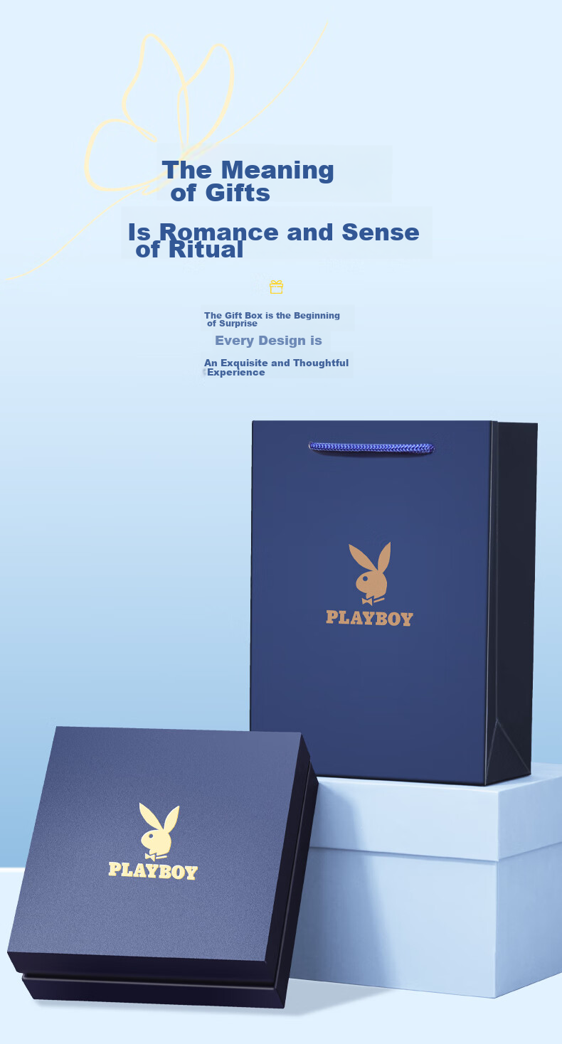 PLAYBOY Gift Box Belt, Men's Top-Grain Leather Automatic Buckle Genuine Leather Waistband Practical Trouser Belt, Birthday Gift for Boyfriend Or Father 8