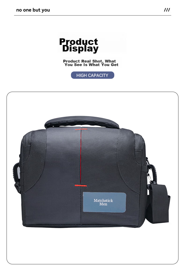 Matchstick Men FC-8818 Digital Mirrorless Camera Bag, Shoulder Crossbody Portable Photography Bag with Detachable Inner Liner, Casual Commuter Bag 11
