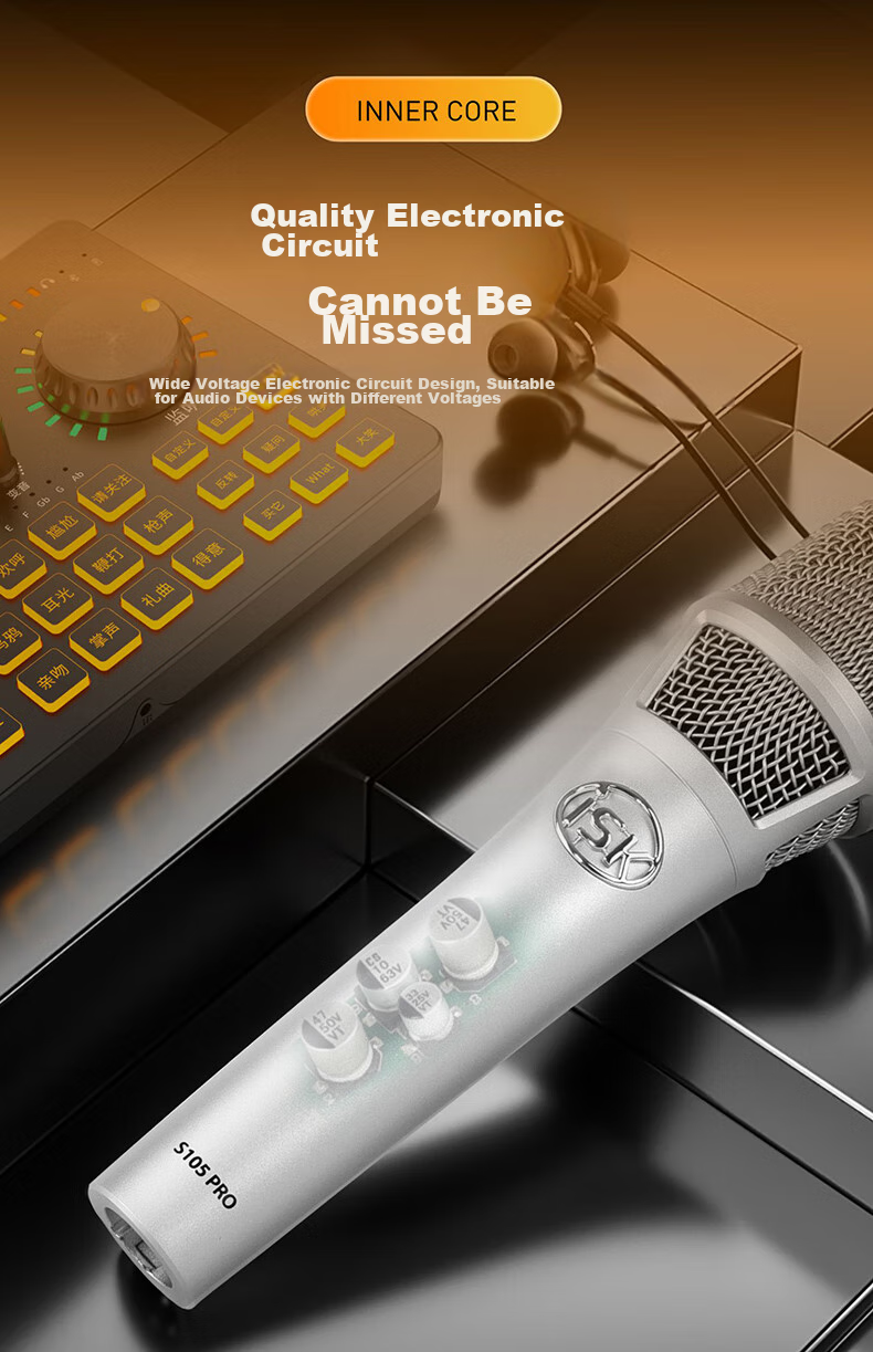 ISK S105 PRO Condenser Microphone Kit for Mobile Phone Live Streaming, Computer, Douyin, Kuaishou, Universal for Streamers, Singing, Quanmin K Song, Recording, Live Broadcasting Equipment Complete Set with Microphones 6