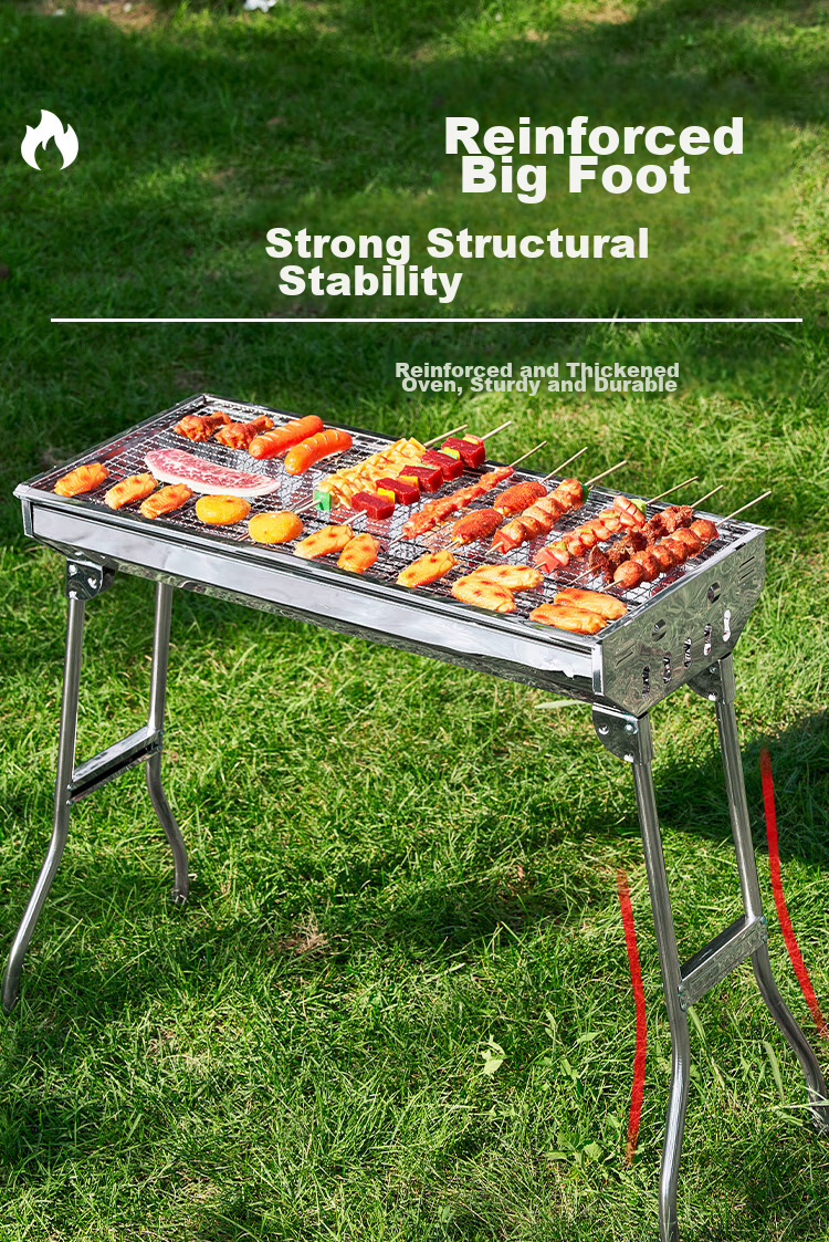 Suncojia , Outdoor Stainless Steel Barbecue Grill, Portable Foldable Barbecue Rack, Charcoal Grill, Carbon Grill, Meat Roasting Rack 4