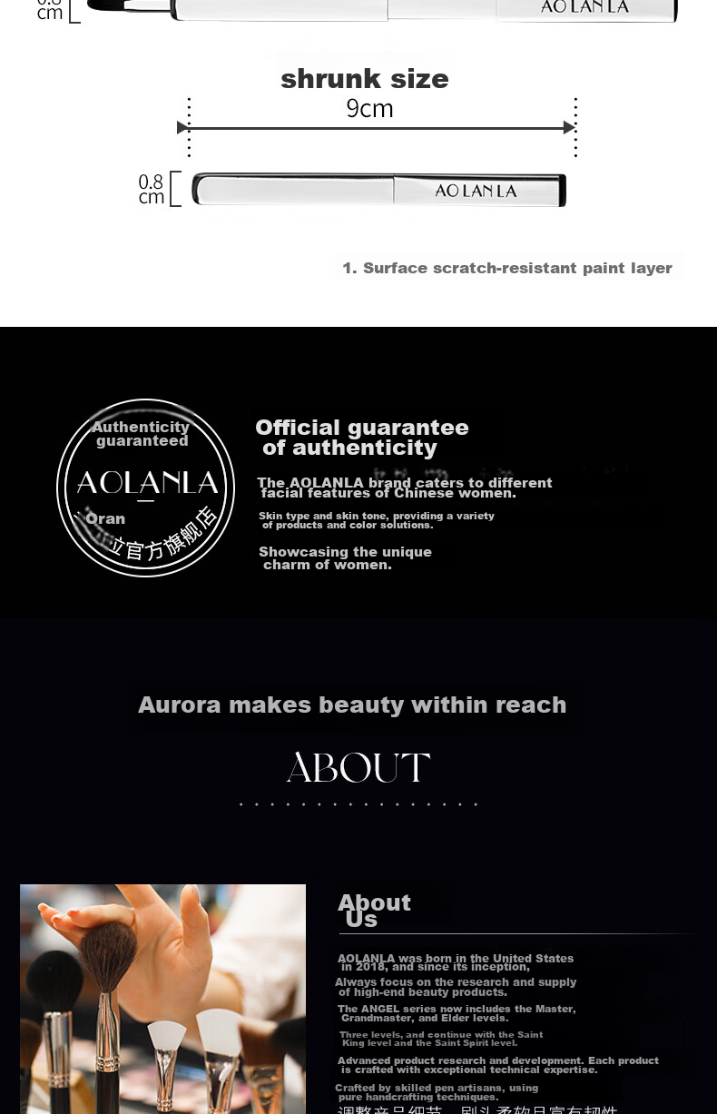 AOLANLA Portable Retractable Lip Brush, Skin-Friendly Soft Lipstick Brush, Multifunctional Blending And Concealing Brush, Single Makeup Brush 12