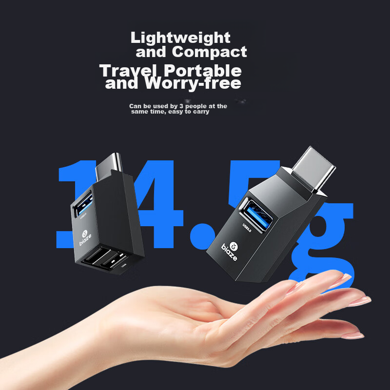 USB-хаб BIAZE Type-C, 3 порта USB 3.0, переходник-разветвитель для MacBook