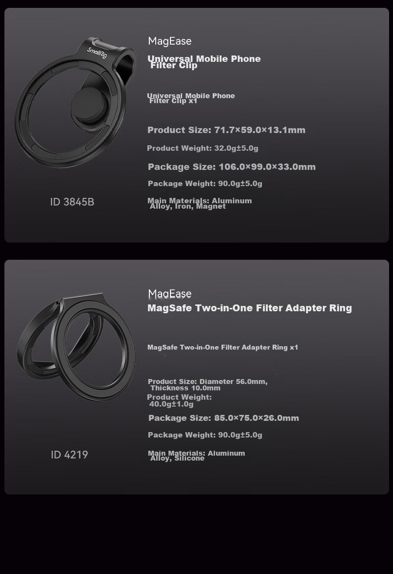 SmallRig 4215 Adjustable ND2-32 Circular CPL Polarizing Filter, 52mm Starry Black Soft Magnetic, MagEase for Apple And Android Phone Filters 13