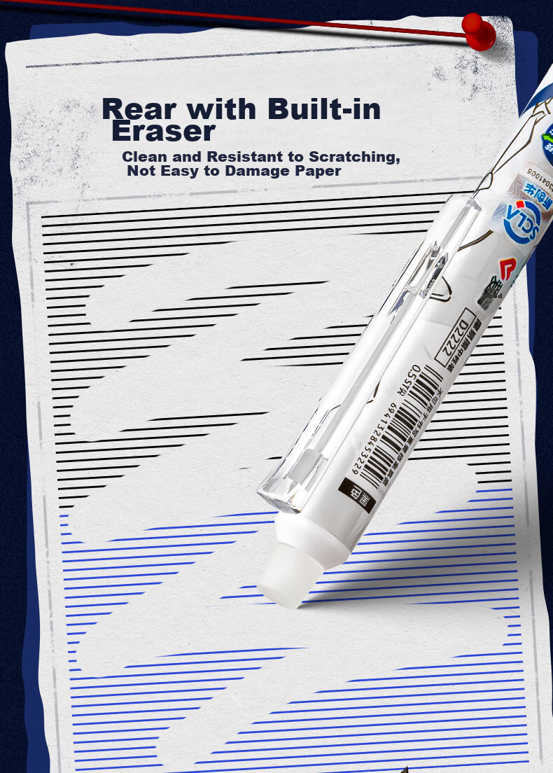 AIHAO [Back to School Essential] Detective Conan Co-Branded Elementary School Student Retractable Erasable Pen, ST Tip 0.5mm, Erasable Gel Ink Pen, Hot Erasable Pen, Crystal Blue, D2222 8