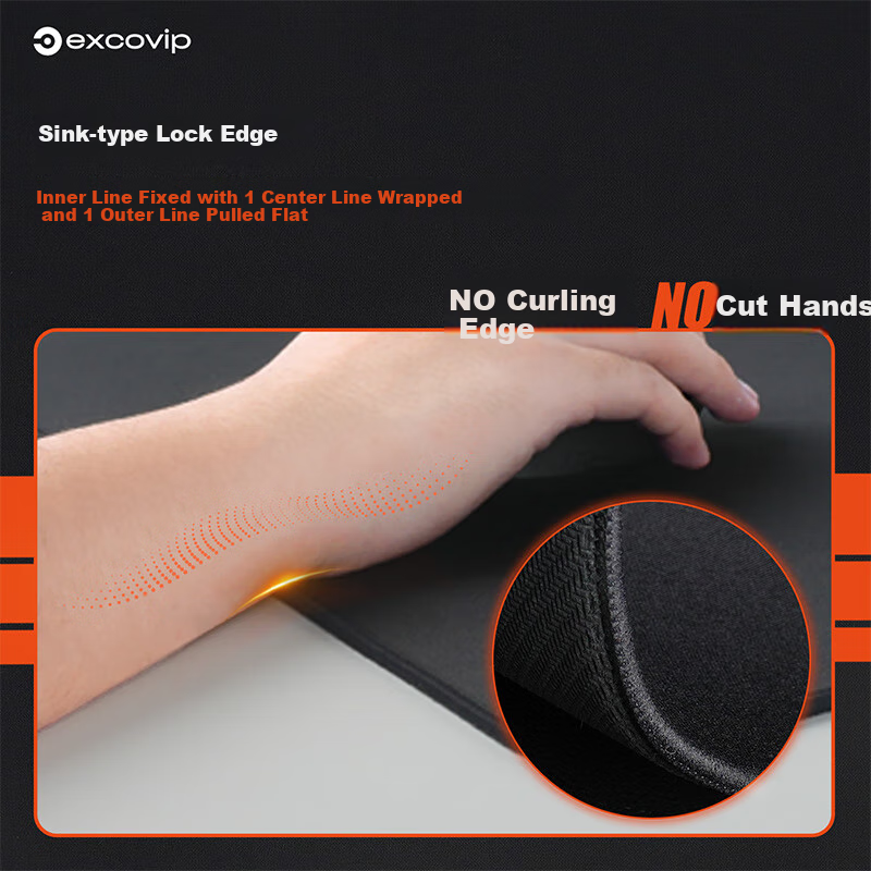 EXCO Mouse Pad, Ultra-Soft, E-Sports FPS Smooth Surface, 450*400*4mm, Solid Color, Professional Gaming, Large And Small Sizes Available, Computer Desk Pad with Locked Edges, 0339 11