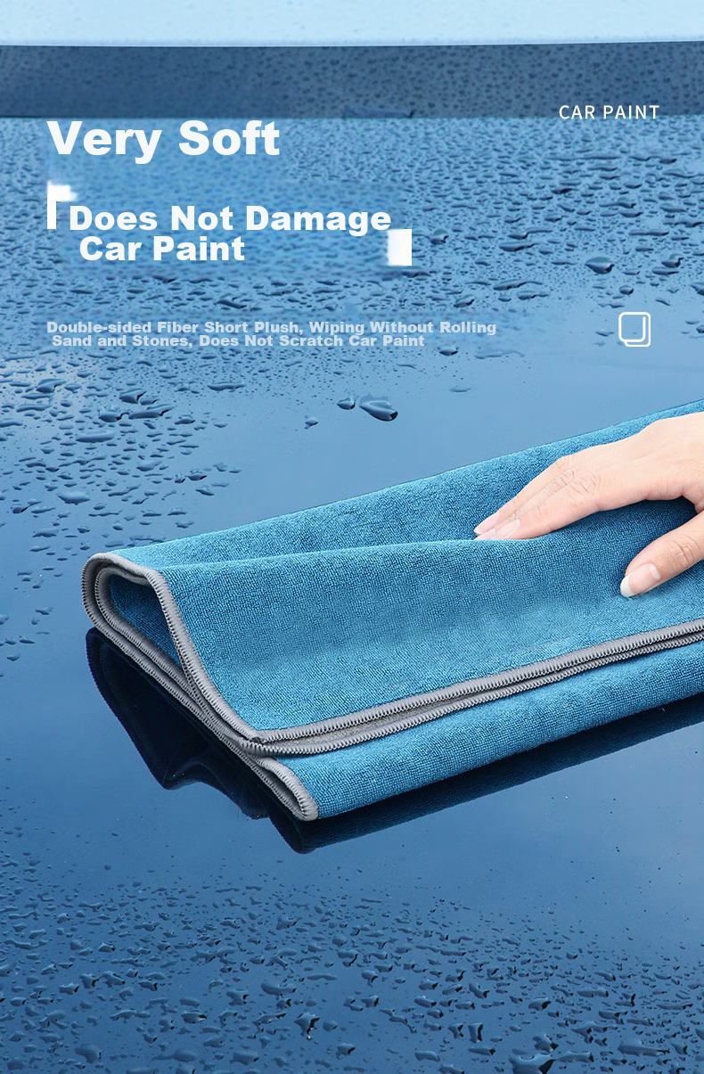 Good Weather Cleaning Cloth, Car Wash Towel, Glass Wiping Cloth, Housekeeping Cleaning Cloth, Short-Staple Fiber, 2 Pieces, 40*60 Cm 2