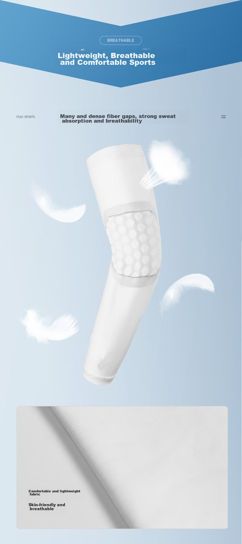 TEEIS Sports Elbow Guard, Men's Basketball Arm Brace, Honeycomb Anti-Collision Compression Elbow Support for Women, Badminton And Tennis Elbow Joint Protector 7