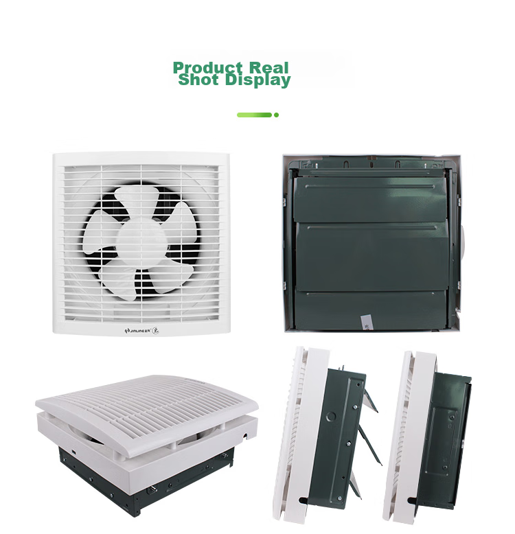 JINLING Exhaust Fan for Kitchen And Bathroom Ventilation, Wall And Window Mounted Powerful Extractor Fan, 6-Inch APB15-3 15