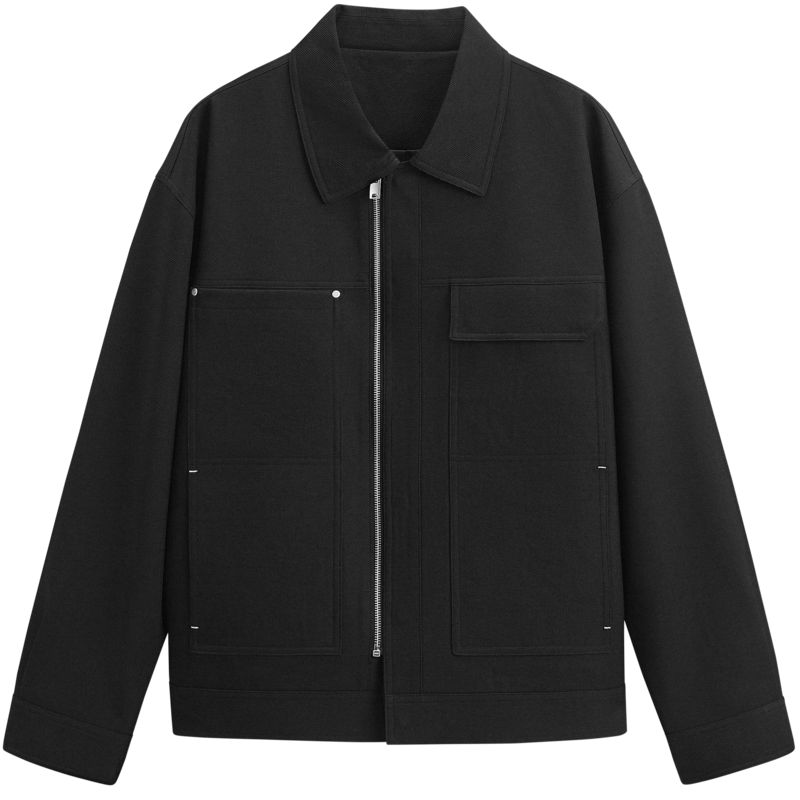 GXG Men's Dual-Color Collar Jacket Black 170/M