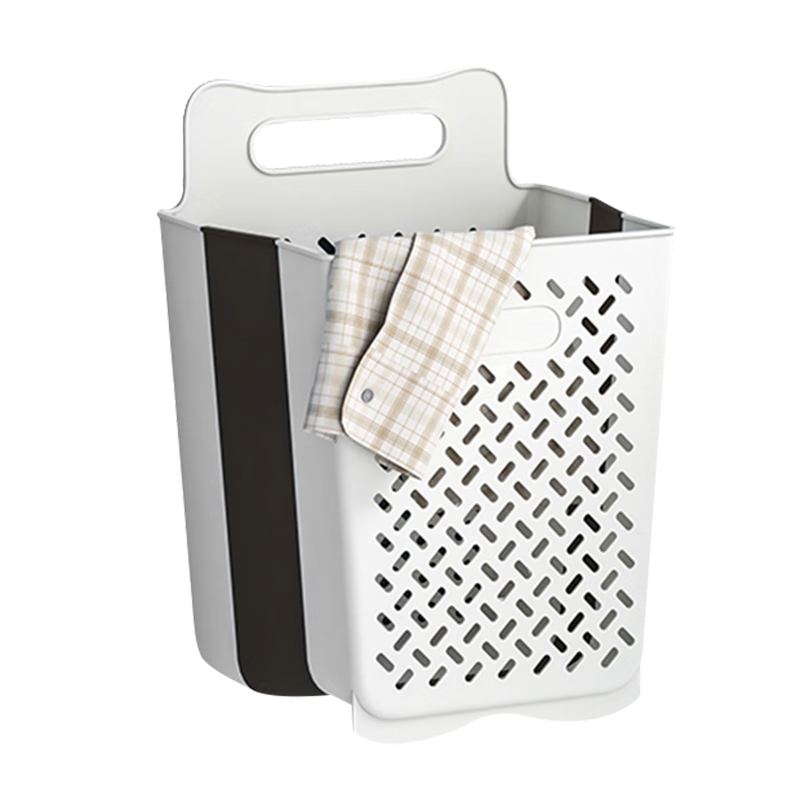 Jiadu Foldable Laundry Hamper, Wall-Mounted Laundry Basket for Bathroom, Storage Bin for Dirty Clothes, Bathroom Organizer