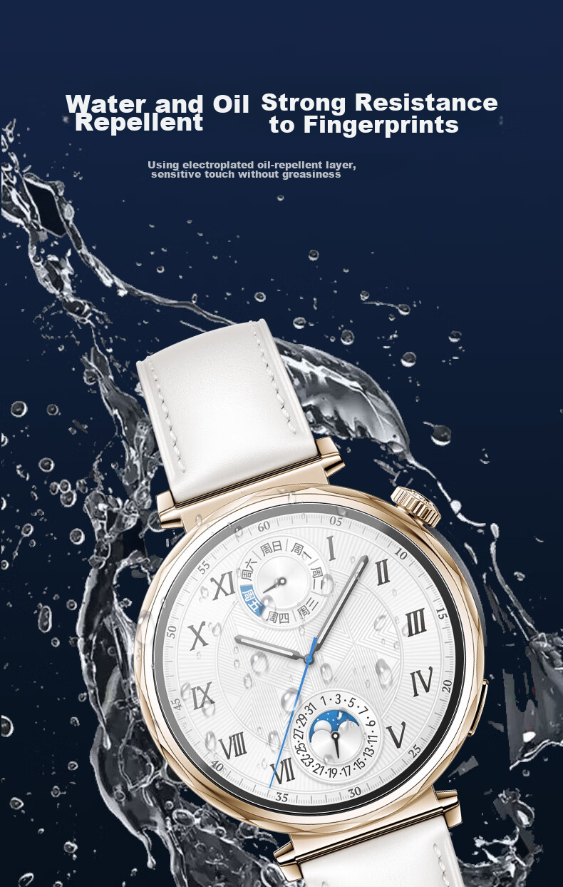 LANGLING [2 Pieces - 41MM] Screen Protector for Huawei Watch GT5, Full Coverage Tempered Glass Film for Huawei Watch GT5, Shatterproof, Scratch-Resistant, Anti-Fingerprint Front Film 8