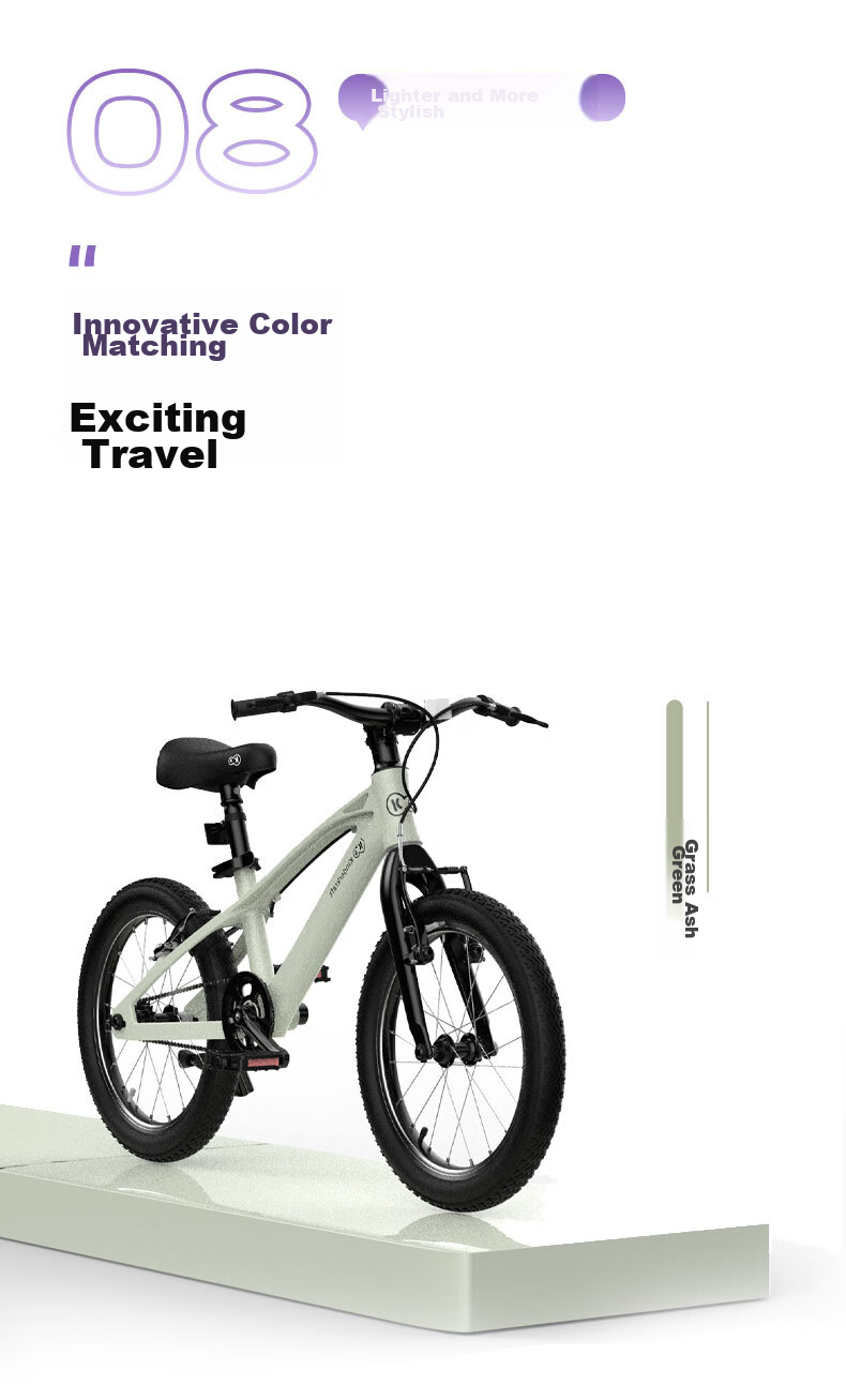 KinderKraft Children's Bicycle for Ages 4-6 Student Single Bike Mountain Bike Gift for Boys And Girls, 18-Inch Purple 23