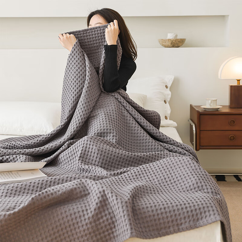 Hengyuanxiang Pure Cotton Gauze Towel Blanket, Air Conditioning Quilt, Nap Sofa Throw, Office Shawl, 100*150cm