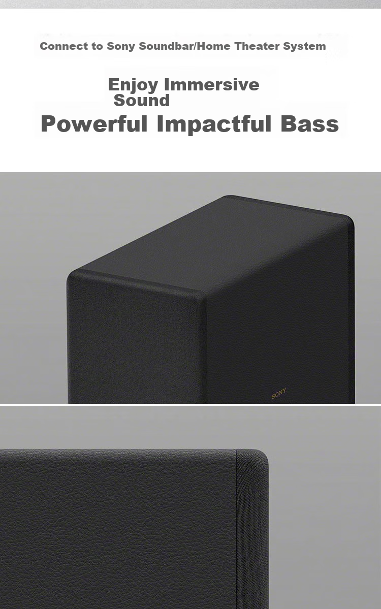 SONY SA-SW7 100W Wireless High-Power Subwoofer, Soundbar, Home Theater System, Compatible with A9M2 A9000 A8000 A3000 2