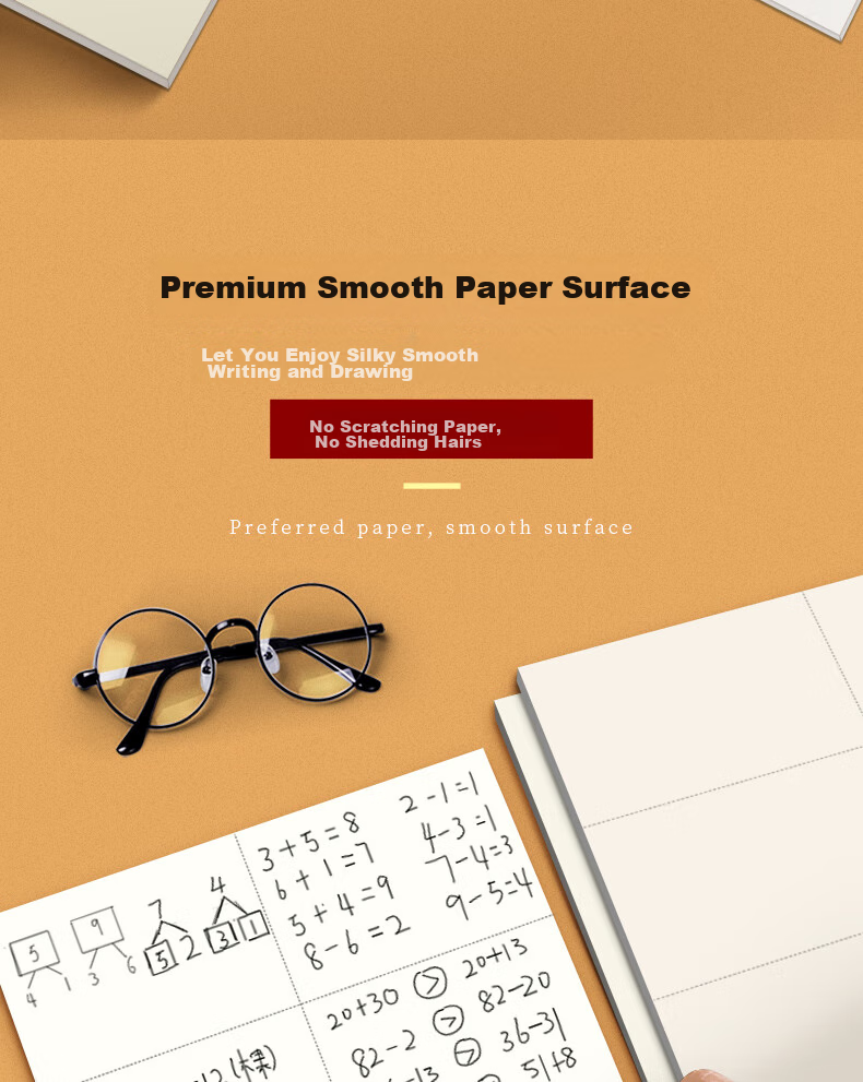 Duoliboshi Columned Draft Notebook, Sectioned Draft Paper for Primary And Middle School Students, Large Notebook for Practice And Notes, Calculation Paper, Vertical Calculation Notebook, 16K/40 Sheets, 5-Pack for High School Students' Study 5