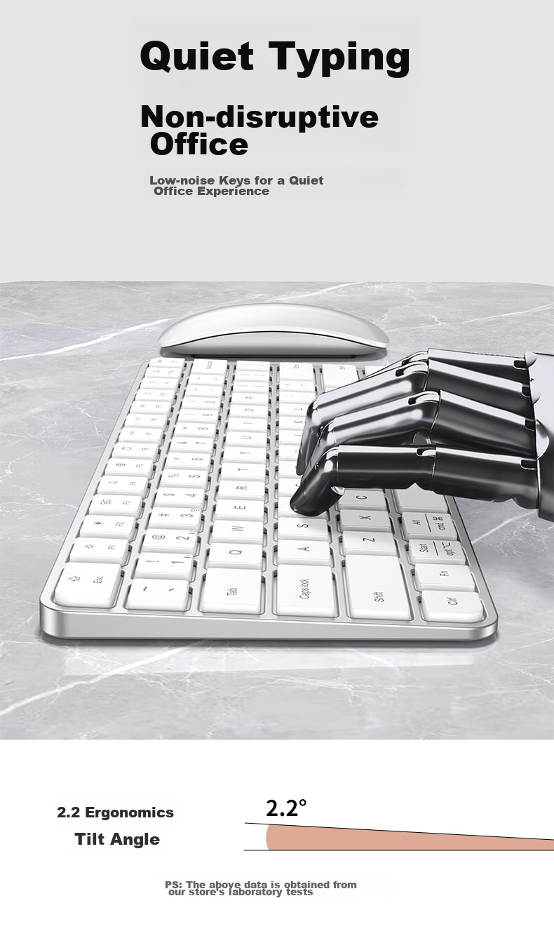 Bkayp [2026 Best-Seller List] Wireless Bluetooth Mouse And Keyboard Combo for Apple, Compatible with IPad Tablet, MacBook Laptop, Office Use, Rechargeable, Certified Battery 4