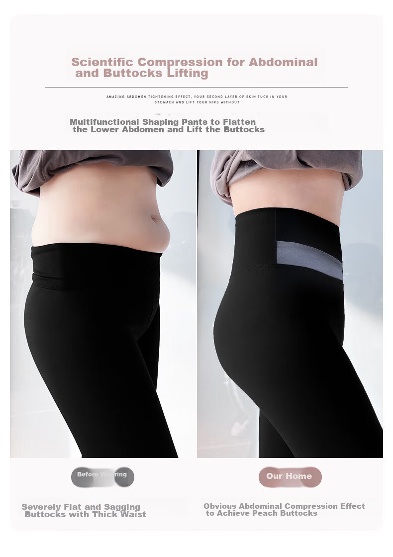 LangSha Shark Leggings for Outer Wear, Butt-Lifting Yoga High-Waisted Tummy Control Slimming Sports Plus Size Women's Thin Pants Base Layer 11