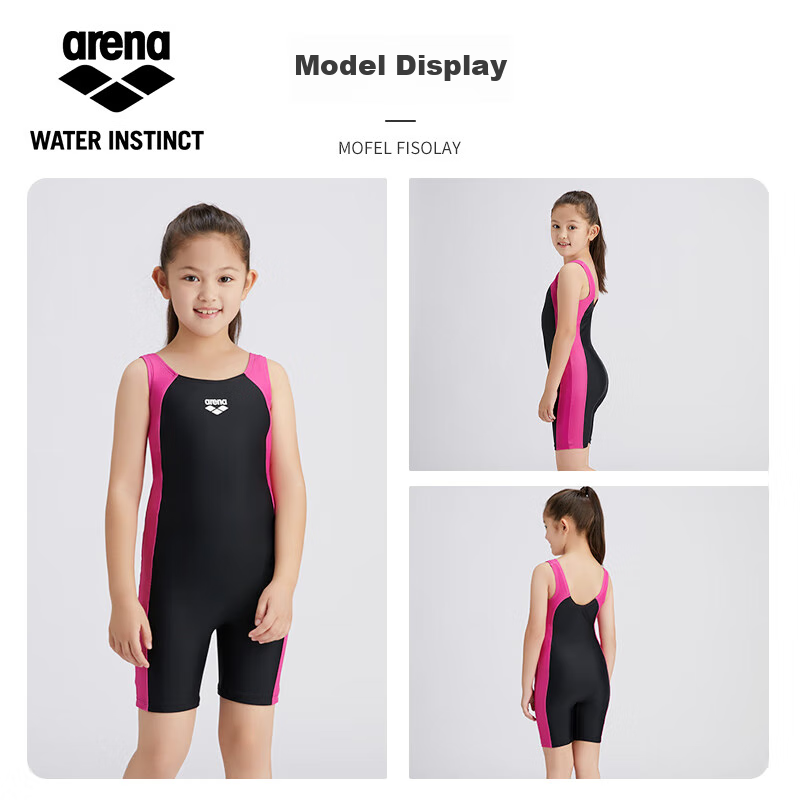 Arena One-Piece Swimsuit for Girls, Professional Comfortable Boyshort Swimwear for Older Children, Chlorine-Resistant, Durable, Sun-Protective, Quick-Drying, High-Elasticity Fit
