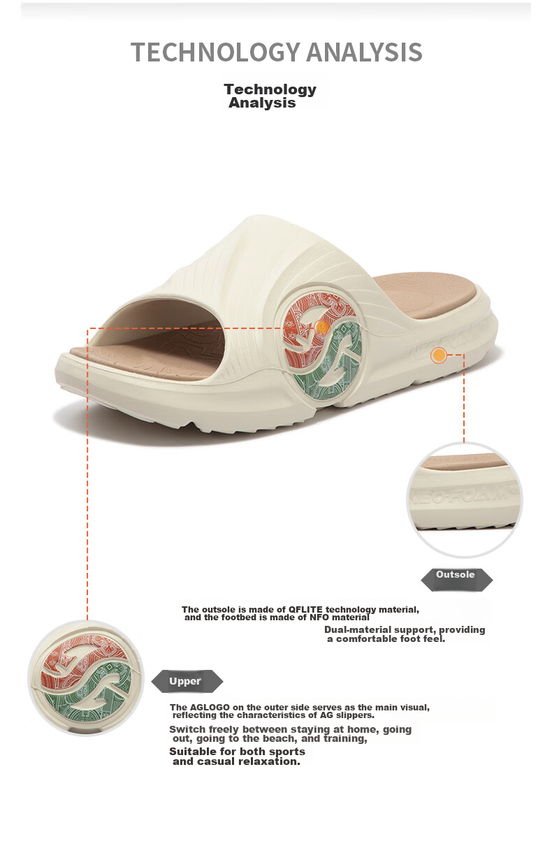 361° Men's Sports Sandals, AG Summer Basketball Thick-Soled Beach Casual Outdoor Non-Slip Slippers, 672126702F-2 62