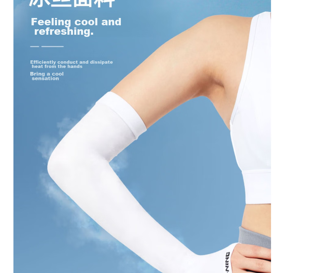 Li-Ning Ice Silk Sun Protection Arm Sleeves for Men And Women, UV-Resistant Cooling Arm Covers, Cycling Arm Guards 6