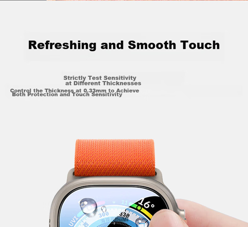 ESCASE Apple Watch Ultra Protective Film, Hydrogel Coating, Full Screen Protection, Anti-Scratch, Anti-Fingerprint, Shockproof, for Apple Watch Ultra 3/2/1, 49mm, 2-Pack 9