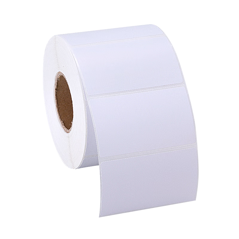 Laitelaili [Customizable] 70*40*1200 Sheets*1 Roll, Coated Label Paper, Carbon Ribbon Label Printer Barcode Paper, High-Adhesive Eco-Friendly Coated Paper Self-Adhesive Labels
